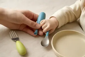 Come scegliere set posate primi anni? Il materiale che facilita la presa del neonato
