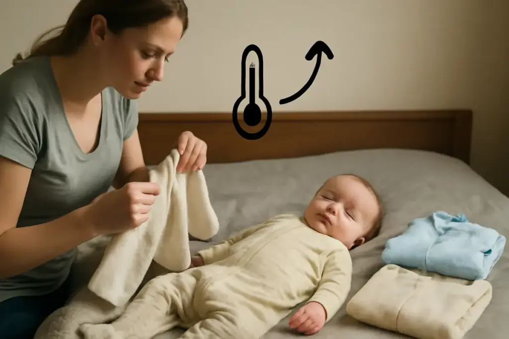 Come vestire il neonato per la notte? Regola d’oro per evitare sbalzi di temperatura