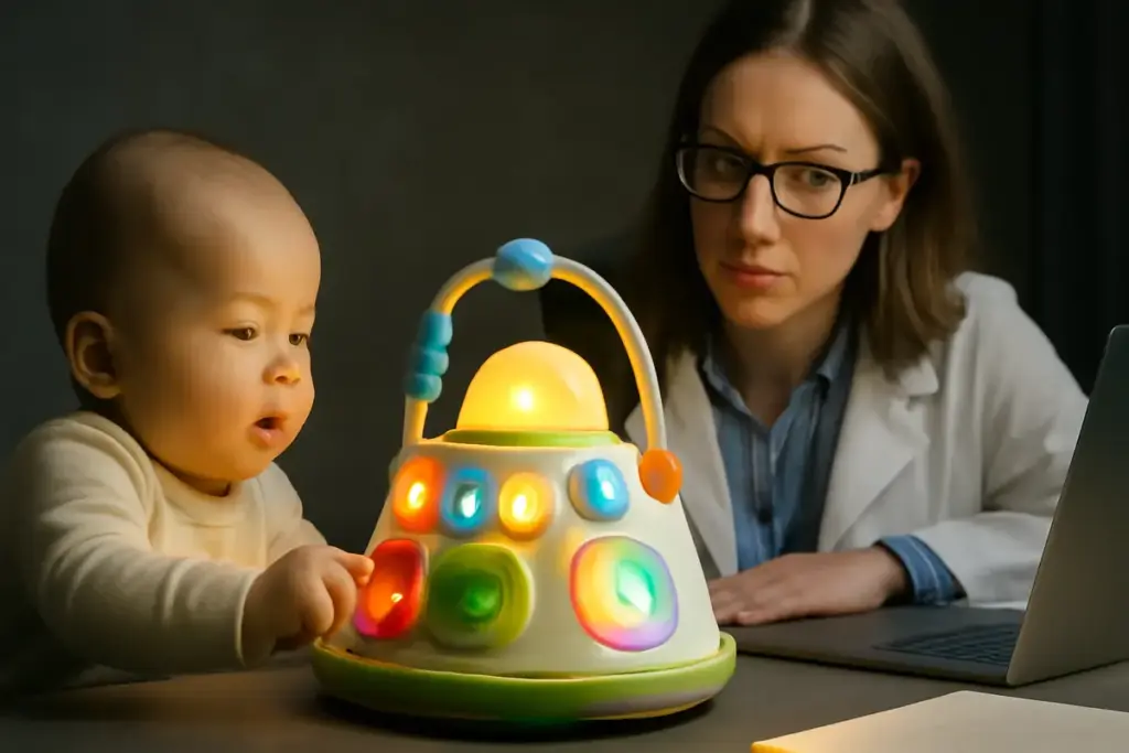 Giochi interattivi luminosi fanno bene ai neonati? La risposta della scienza