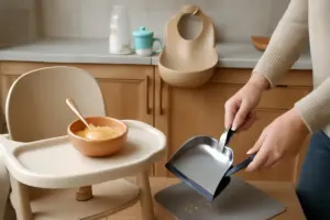 Come organizzare la zona pappa in cucina? Un trucco che velocizza le pulizie dopo ogni pasto