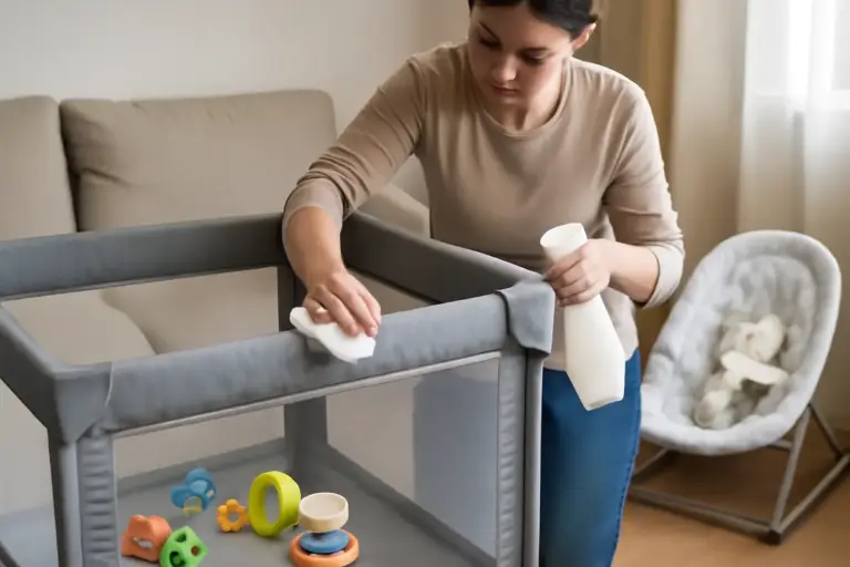 Pulizia del box giochi: il metodo veloce che allunga la vita degli accessori e protegge il neonato
